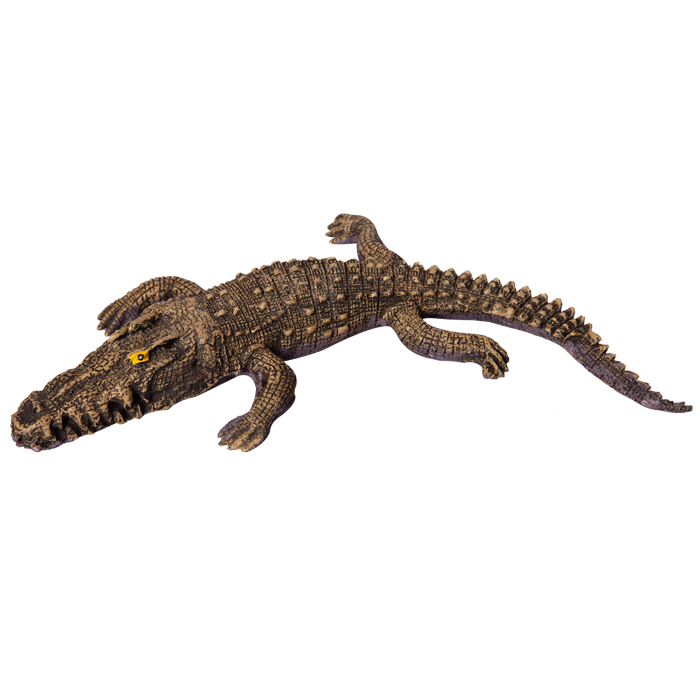 Ornament Sunbathing Crocodile 17wx26dx3cmh