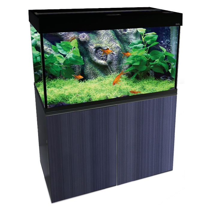 Brilliance 80 176l Rectangular Aquarium Set Black (led Version)