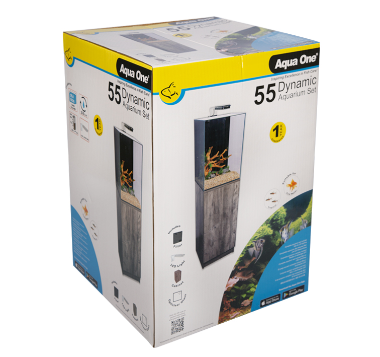 Dynamic 55 Aquarium Set 55l 35w X 35d X 50/70cm H (oak)