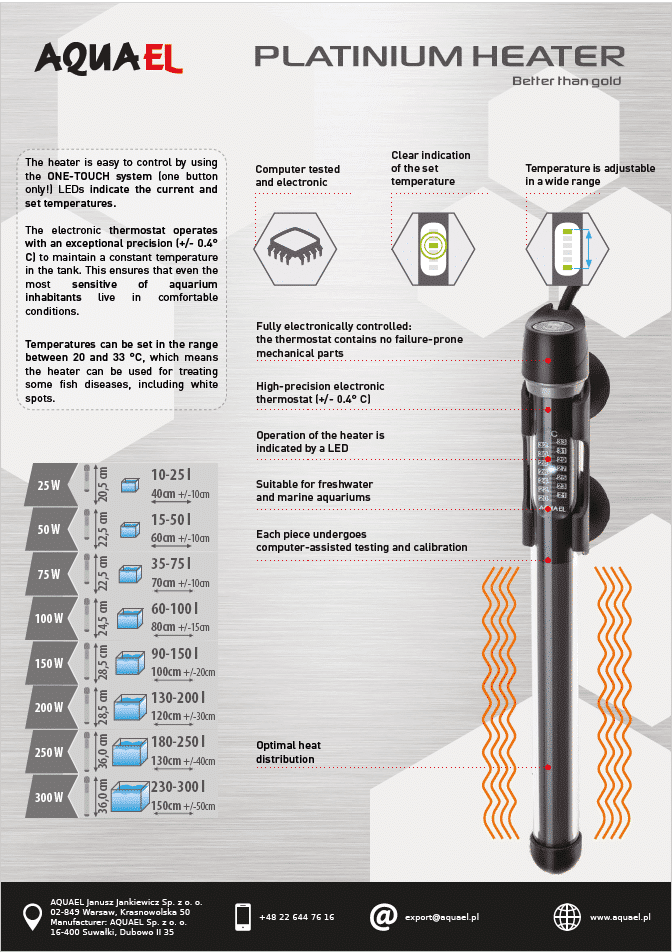 Aquael Platinium 200w Heater