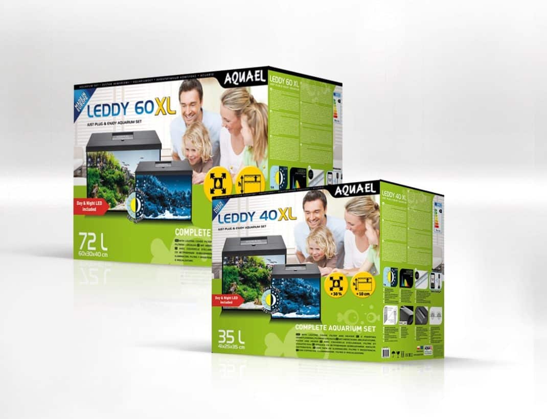 Aquael Leddy Day & Night 60xl Black Aquarium