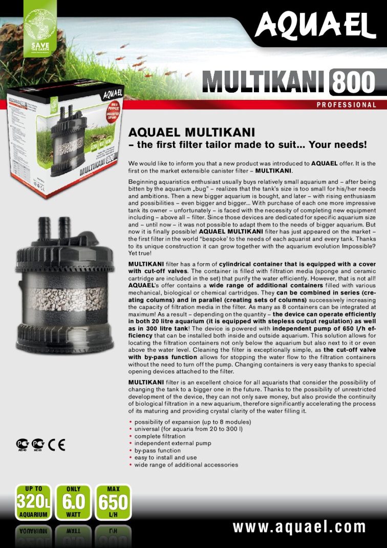 Aquael Multikani 800 Smart Key