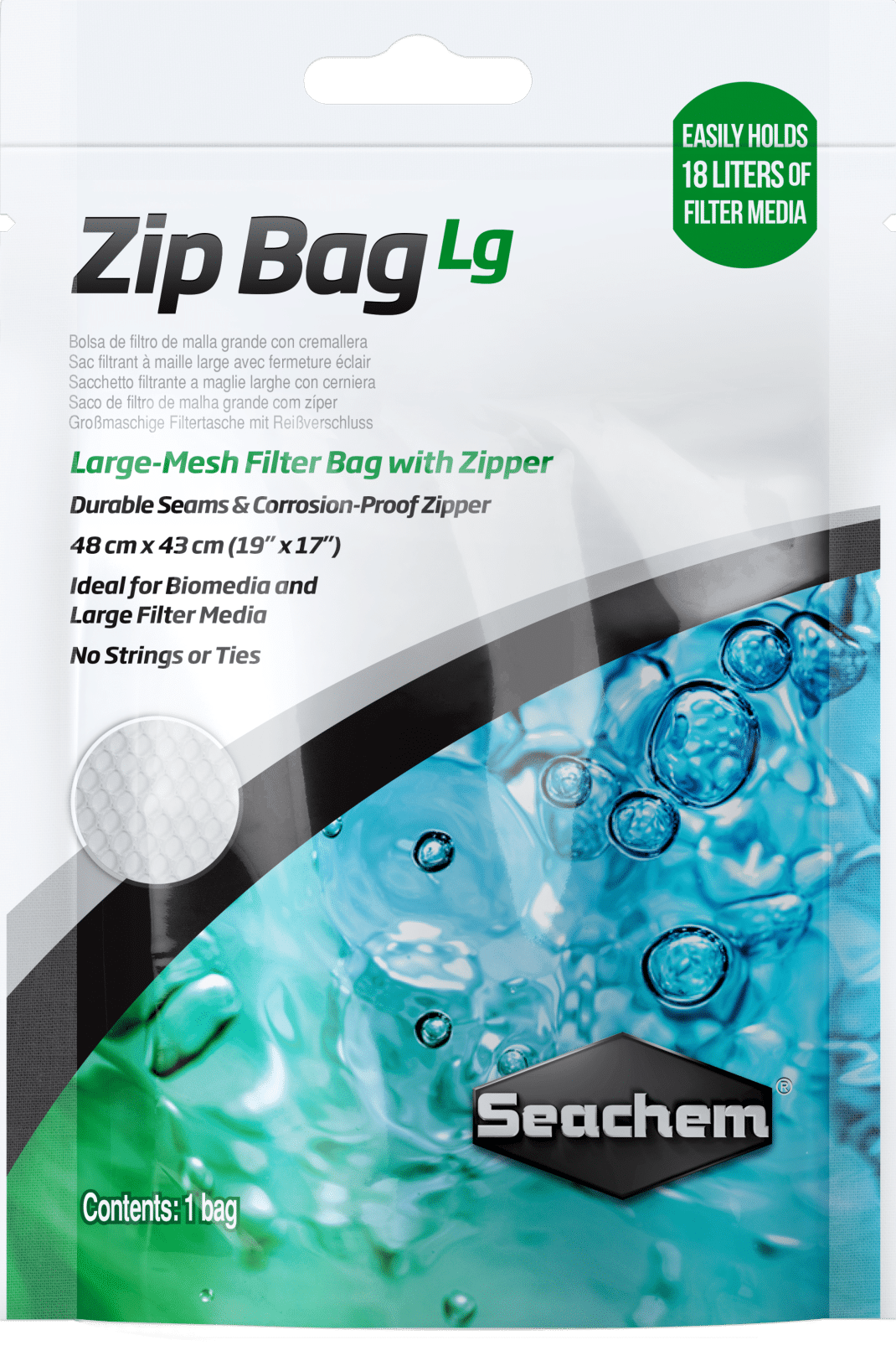 Seachem Zip Bag – Large (19″ X 17″)