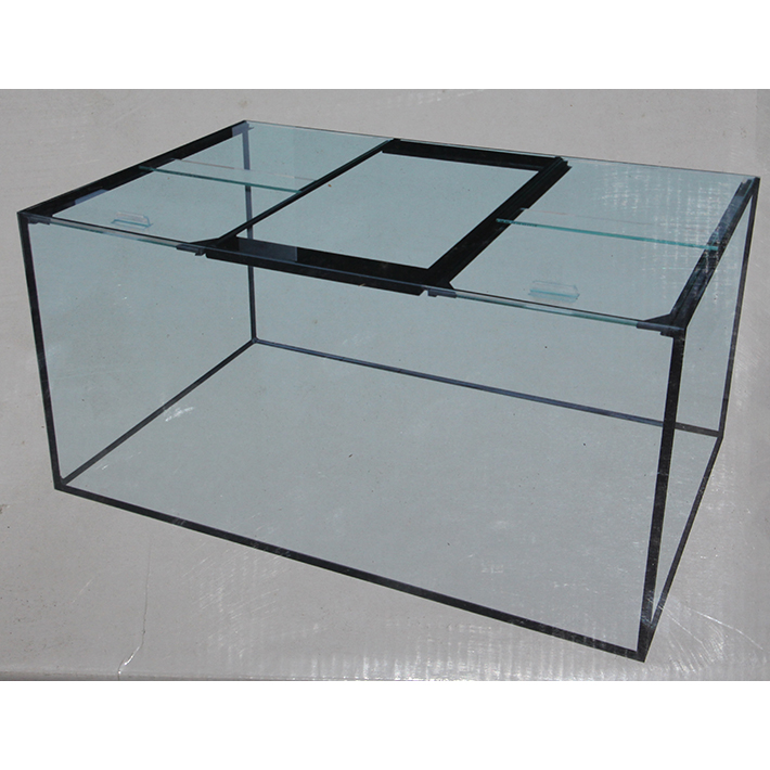 6mm Clear float glass 1220x360x500 with rubber mat