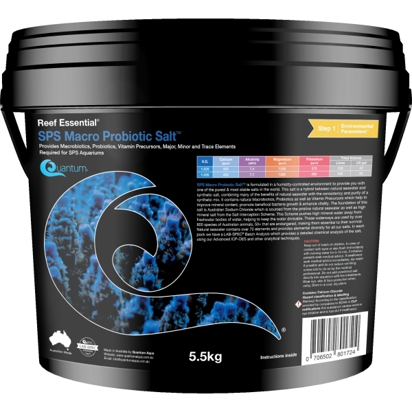 Quantum Sps Macro Probiotic Salt – 5.5kg